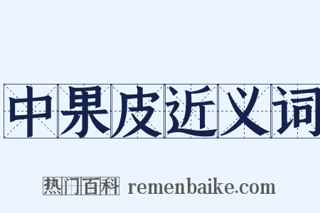 中果皮近义词是什么意思的图片